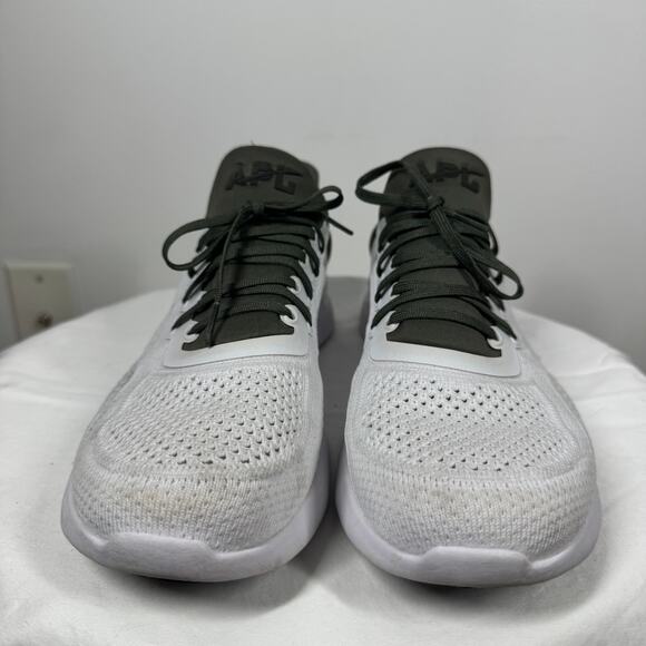 APL Techloom Tracer Sneaker Women 10.5 White Green Running Walking Comfort - Picture 2 of 10